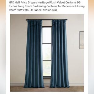 50W x 96L Velvet Curtains